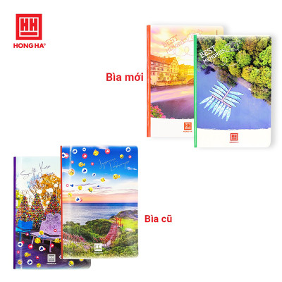 Vở kẻ ngang Hồng Hà 200 trang - Gáy ghim - Sao Mai Best memories 1688 định lượng 55-57gm2 độ sáng 82-84 ISO (Giao bìa ngẫu nhiên)