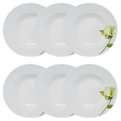 Bộ 6 Đĩa Soup Thủy Tinh 225 La Opala Diva Ivory I.B  LAPB225IB