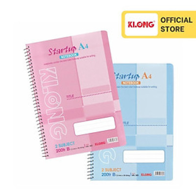 Sổ kẻ ngang lò xo đơn Startup KLONG A4 200 trang 58/92; MS: 380