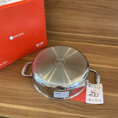Chảo Xào Inox 304 3 lớp Đáy Liền ELMICH TrimaxXS EL3847 26cm