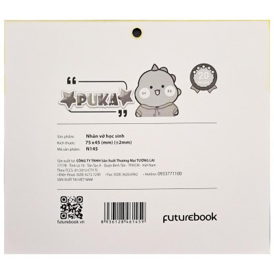 Nhãn Vở Học Sinh Puka - futurebook N145 (20 Nhãn)