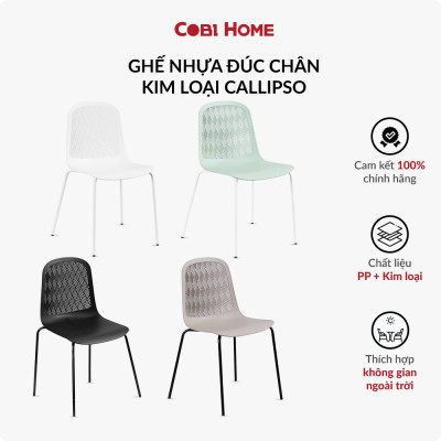 Ghế nhựa đúc chân kim loại Callipso