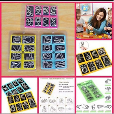 BỘ 3 HỘP 24 CÁI MÓC KHÓA TRÍ TUỆ GIẢI ĐỐ TRÍ THÔNG MINH CHO CÁC BÉ HỌC TẬP