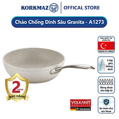 Chảo chống dính sâu Korkmaz Granita 24cm - 2.5 lít