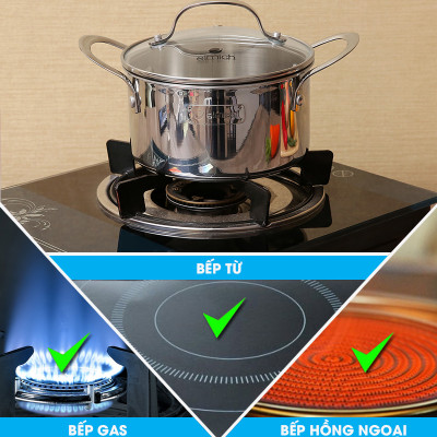 NỒI INOX CAO CẤP 3 LỚP ĐÁY LIỀN TRI-MAX 2353731, 2353732, 2353733, 2353734, 2353735, 2353736