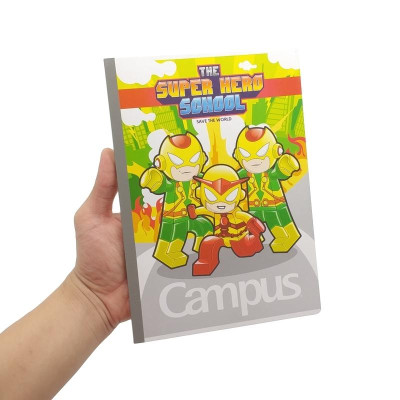 Vở Super Hero School - B5 4 Ô Ly 48 Trang ĐL 80g/m2 - Campus NB-BSHS48 (Mẫu Màu Giao Ngẫu Nhiên)