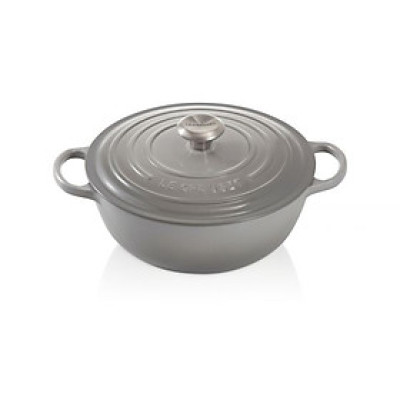  Nồi gang sâu lòng Le Creuset La Marmite Mist Grey 26cm Hàng Chính Hãng