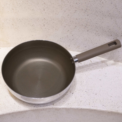 Chảo chống dính Inox 316 liền khối 7 lớp Kalpen Nano Titanium Shield 26cm - Hàng chính hãng