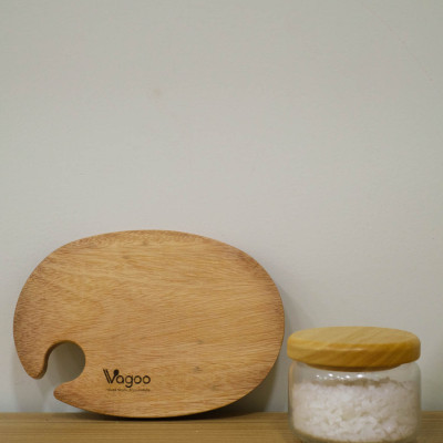 Thớt Tròn Khoét Lỗ Làm Bằng Gỗ Xà Cừ Tự Nhiên - VAGOO - Làm Thủ Công Chống Thấm, Chống Ẩm Mốc, An Toàn Cho Sức Khoẻ