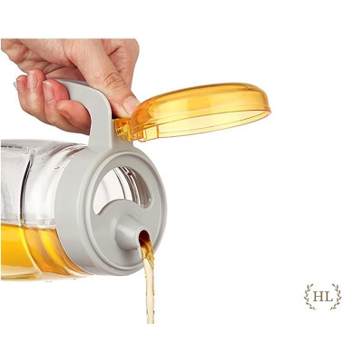 Hũ thủy tinh đựng dầu ăn, nước chấm, dấm tỏi có nắp chụp Lilac | BÌNH ĐỰNG DẦU ĂN NẮP CHỤP CHÍNH HÃNG LILAC 650ml