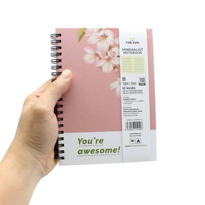 Sổ Lò Xo Bìa Cứng Minimalist B6 - Kẻ Ngang - 160 Trang 80gsm - The Sun 03