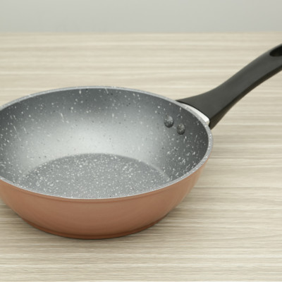 Chảo vân đá   chống dính  đáy từ 30 cm Greencook GCP221-30IH - Hàng Chính Hãng