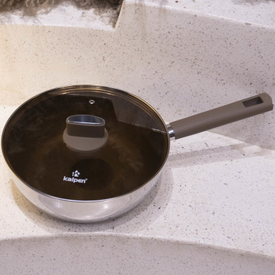 Chảo chống dính Inox 316 liền khối 7 lớp Kalpen Nano Titanium Shield 26cm - Hàng chính hãng