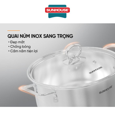 Nồi Inox 5 đáy Sunhouse SHG788-20 -24