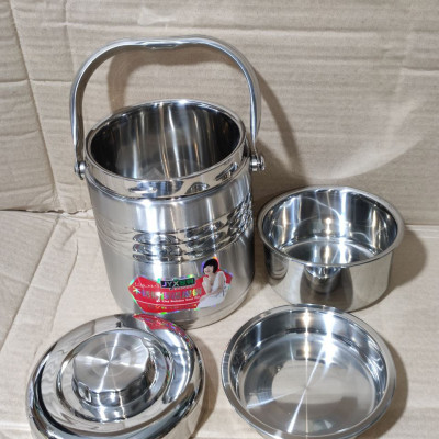Hộp cơm - JYX ( LOGO CÔ GÁI ) giữ nhiệt chân không 304 bằng thép không gỉ 3 Tầng dung tích 1,3L & 1,9L cho học sinh công nhân văn phòng hộp cơm giữ nhiệt di động hộp cơm siêu bền