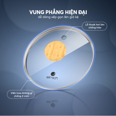 Nồi chống dính vân gỗ Elmich Nature EL-5206MG