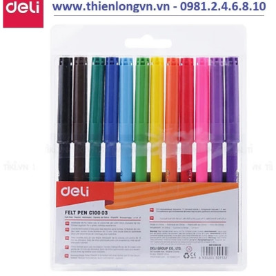 Bút dạ màu nước Deli 10003 - 12 màu