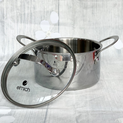  NỒI 18cm INOX 304 CAO CẤP 3 LỚP ĐÁY LIỀN TRI-MAX 18CM - 2,ELMICH - EL3732]