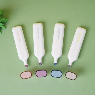 Vỉ 4 Bút Highlight Màu Nhũ Macarons - ClassMate CL-HL0006S (Mẫu Bao Bì Giao Ngẫu Nhiên)