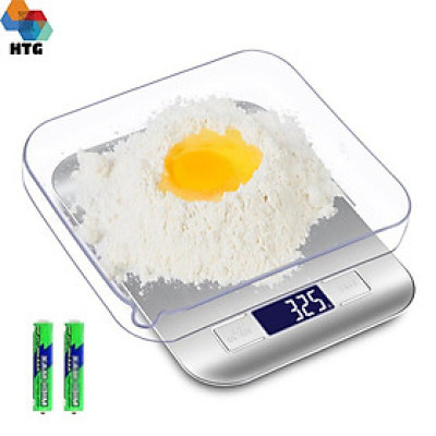 Cân nhà bếp Changxie KS05 5kg/1g bề mặt chống rỉ, nước, màn hình LCD sắc nét có 2 Pin AAA, hàng chính hãng