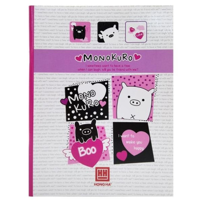 Combo 5 Tập Class MonoKuro Boo - 4 Ly Ngang 200 Trang - Hồng Hà 0390 (Mẫu Màu Giao Ngẫu Nhiên)