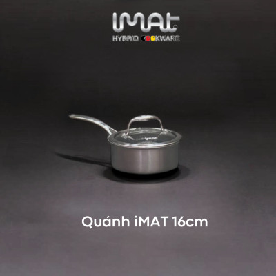 Hàng chính hãng: Nồi inox chống dính iMAT Hybrid các size 16|18|22|26cm. Dùng để nấu, kho, chiên...