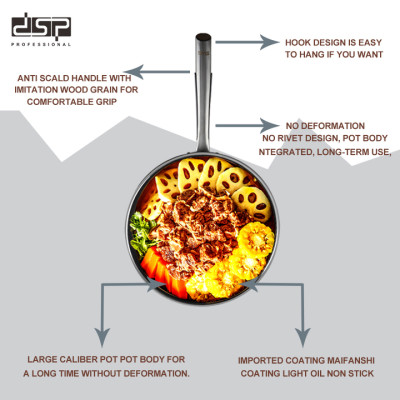 Chảo chống dính lòng sâu inox 304 cao cấp DSP CS004 bằng thép không gỉ, độ cứng cao - HÀNG CHÍNH HÃNG