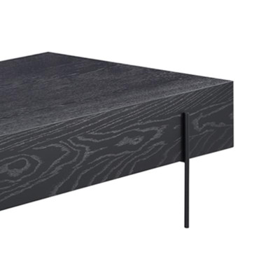 Bàn sofa gỗ sồi hình hộp chữ nhật sang trọng SMLIFE Clary 1C | D127 x R66 x C36cm | gỗ Cao Su và Veneer Sồi