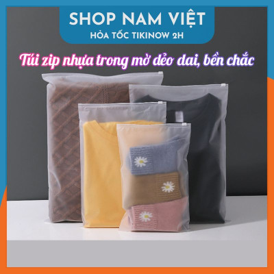 Túi Zip Lụa Nhựa CPE Trong Mờ Có Khóa Kéo Đa Năng