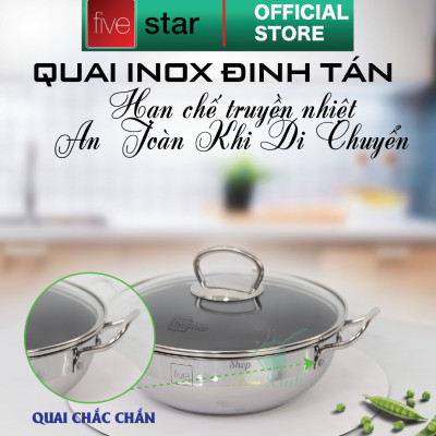 Nồi Kho Cá 3 Đáy Chống Dính 20cm Fivestar ( tặng 2 vá canh)