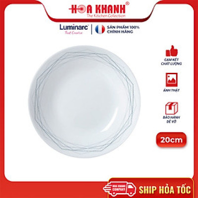 Đĩa Sâu Thủy Tinh Luminarc Marble 20cm kháng vỡ, cường lực - 1 đĩa - P3762