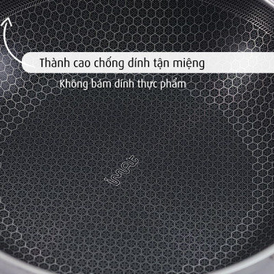 [Hàng chính hãng] Chảo xào/ đa năng sâu lòng inox iMat Hybrid Blackcube 26cm, Phủ chống dính Daikin-Nhật Bản thế hệ mới
