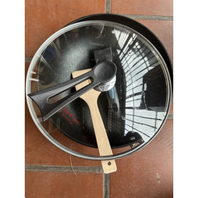 Chảo Chống Dính Siêu Bền Sâu Lòng Đá Coopia Hàn Quốc có nắp kính size 32cm/30cm (Tặng Thìa Gỗ ) - HÀNG CHÍNH HÃNG MINIIN