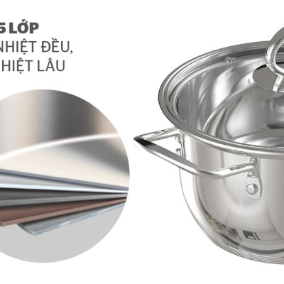 Nồi Inox 5 đáy SUNHOUSE SHG788-16