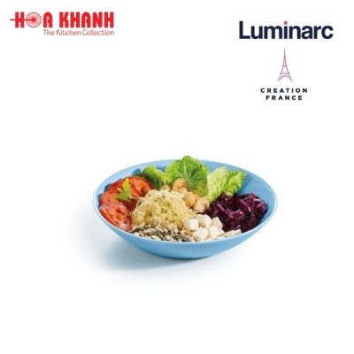 Đĩa Sâu Thủy Tinh Luminarc Diwali Light Blue 20cm đựng thức ăn, chịu nhiệt, kháng vỡ - Bộ 3 đĩa - P2021