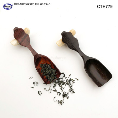 Muỗng xúc trà gỗ trắc/cẩm siêu sạch (HAHANCO) Dụng cụ hữu dụng khi thưởng trà - CTH779