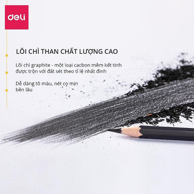 Bộ Dụng Cụ Vẽ Phác Thảo 27 Phụ Kiện Deli - Vẽ Mỹ Thuật - 1 Bộ - 58125