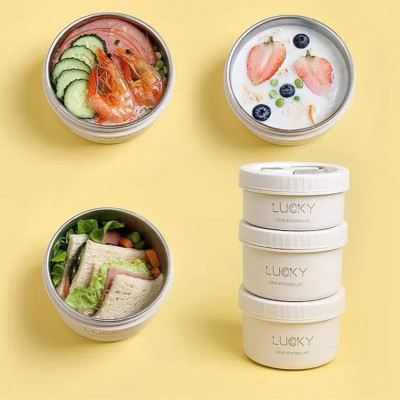 Hộp Đựng Cơm Giữ Nhiệt 3 Tầng Tặng Kèm Đũa Thìa, Hộp Cơm Văn Phòng Tiện Lợi