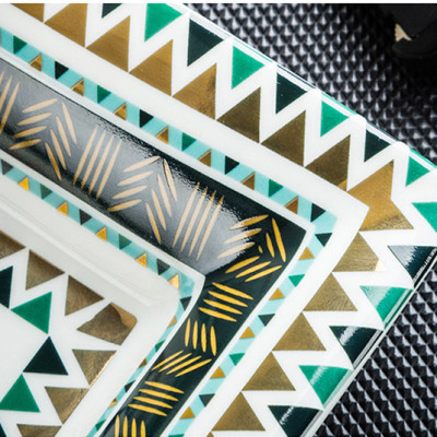 Gạt Tàn Xì Ga 2 Điếu YJA-20016 Bằng Sứ Cao Cấp Họa Tiết Thổ Dân Cực Kỳ Đẹp Độc Lạ