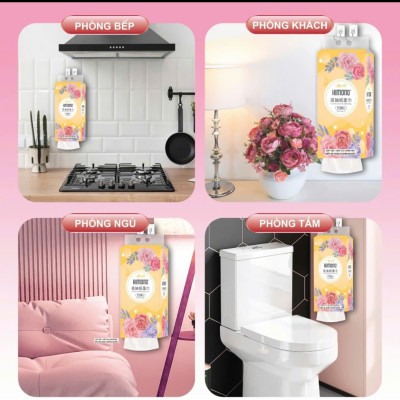 COMBO 10 bịch giấy treo tường đa năng KIMONO hoa VÀNG 4 lớp dạng rút 1100 tờ tặng kèm 2 móc treo đôi