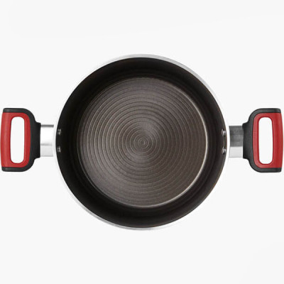 Nồi Chống Dính Forge Red Có Nắp Meyer 20cm - Thương Hiệu Mỹ, SX Thái Lan | Meyer Forge Red Saucepot 20cm