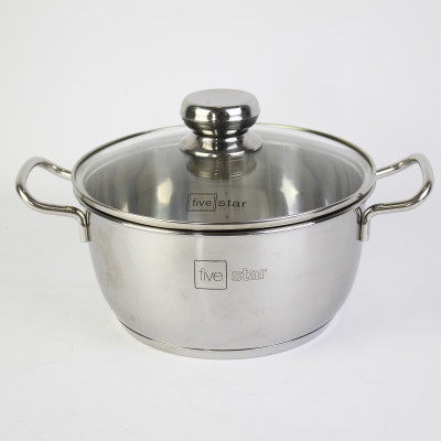 Bộ Nồi Chảo 3 Đáy Từ Inox 430 cao cấp Fivestar Standard 5 món (1 Quánh 18cm, 2 Nồi 20cm-24cm, 1 Chảo 24cm và 1 Xửng 24cm) , tặng 5 muỗng