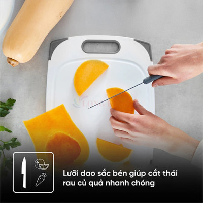 Bộ dao làm bếp và gọt trái cây phủ Titanium Tefal Fresh Kitchen 9cm/15cm K122S205 - Hàng chính hãng