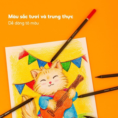 Hộp 12 Bút Chì Gỗ Đen Black Wood Colored Pencils - Colokit CPC-C029