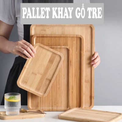 Khay gỗ tre tự nhiên chữ nhật nhiều cỡ size