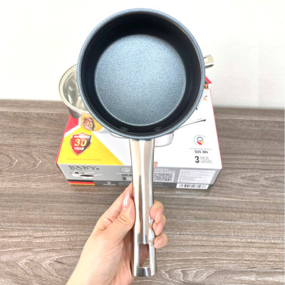 Bộ Nồi Chảo Inox 3 Lớp Liền Khối Kalpen Baby BB14 size 14cm