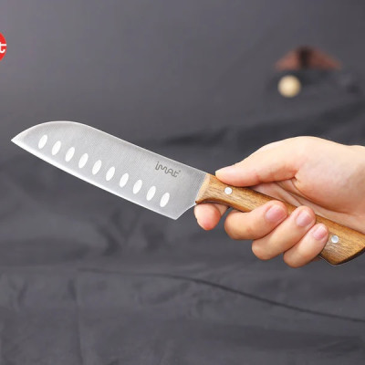 Dao Santoku nhỏ 5" iMat cán gỗ