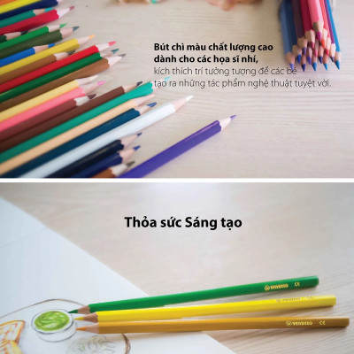 Combo bút chì màu Swans 36 màu - Hộp 36 màu + Tuyển tập tô màu SVCB (CLS1878-36B)