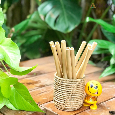 Ống hút tre 24cm tái sử dụng dùng cho ly cao, nước ép, sinh tố