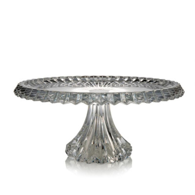 Chân bồng pha lê Rogaska Crown Jewel 33cm màu trắng hàng chính hãng